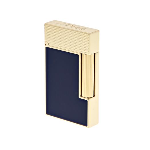 LIGHTER LIGNE2 BLUE LAQUER YELLOW GOLD