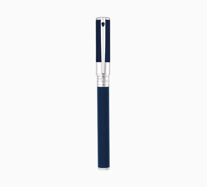 PEN D-INITIAL ROLLERBALL BLUE/CHROME