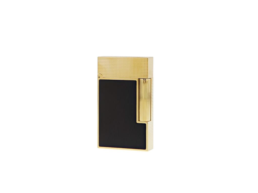 LIGNE2 MICRODIAMOND HEAD YELLOW GOLD AND MATTE BLACK LACQUER LIGHTER view 3