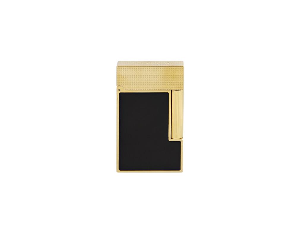 LIGNE2 MICRODIAMOND HEAD YELLOW GOLD AND MATTE BLACK LACQUER LIGHTER view 4