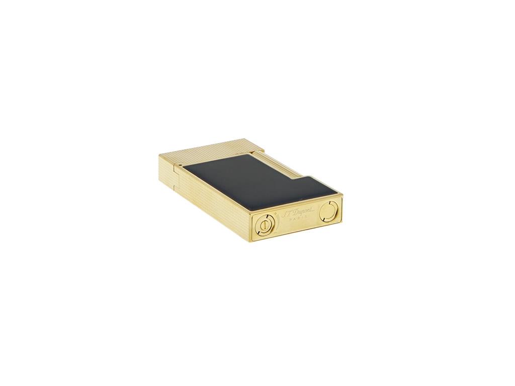LIGNE2 MICRODIAMOND HEAD YELLOW GOLD AND MATTE BLACK LACQUER LIGHTER view 2