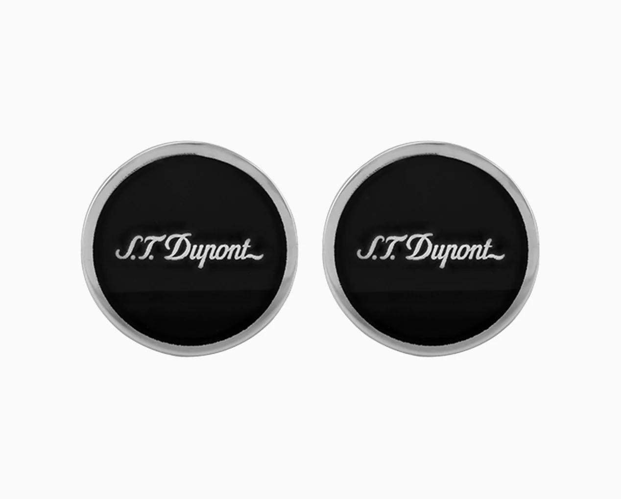 CUFFLINKS STD BLACK LAQ/SILVER view 4