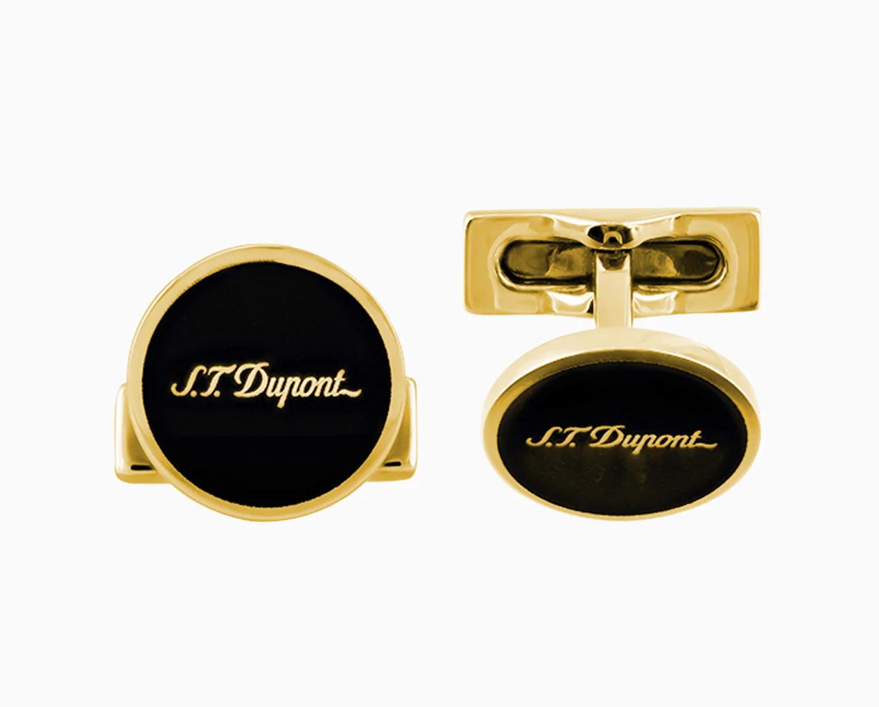 CUFFLINKS STD BLACK LAQ/GOLDEN view 2