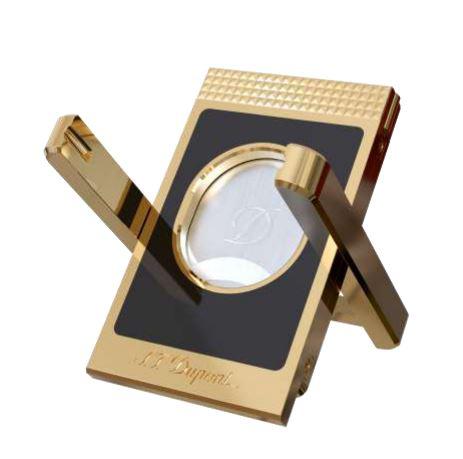 CIGAR CUTTER STAND BLACK AND GOLDEN