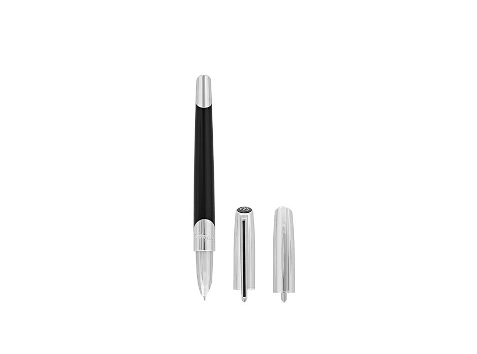 DEFI MILLENIUM FOUTAIN PEN SHINY SILVER/BLACK view 2