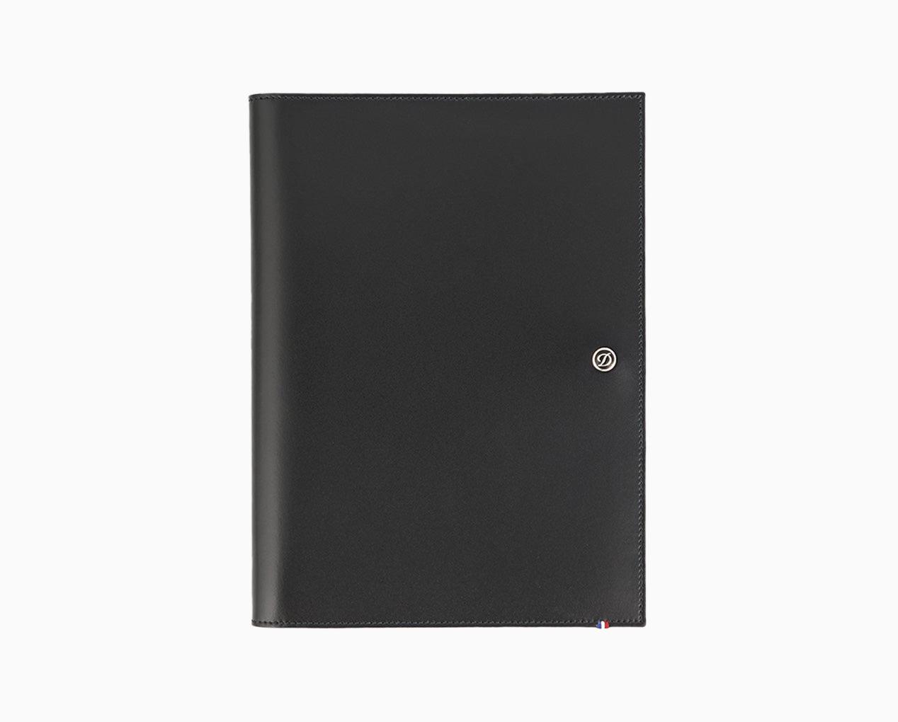NOTEBOOK COVER SMOOTH LEATHER A5 BLACK