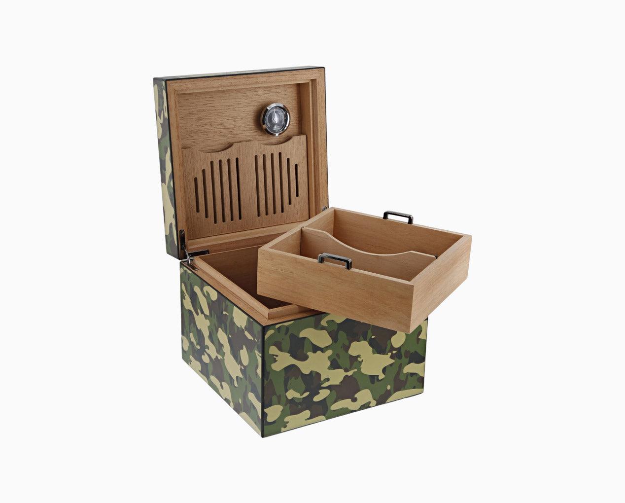 CAMOUFLAGE CUBE CIGAR HUMIDOR view 4
