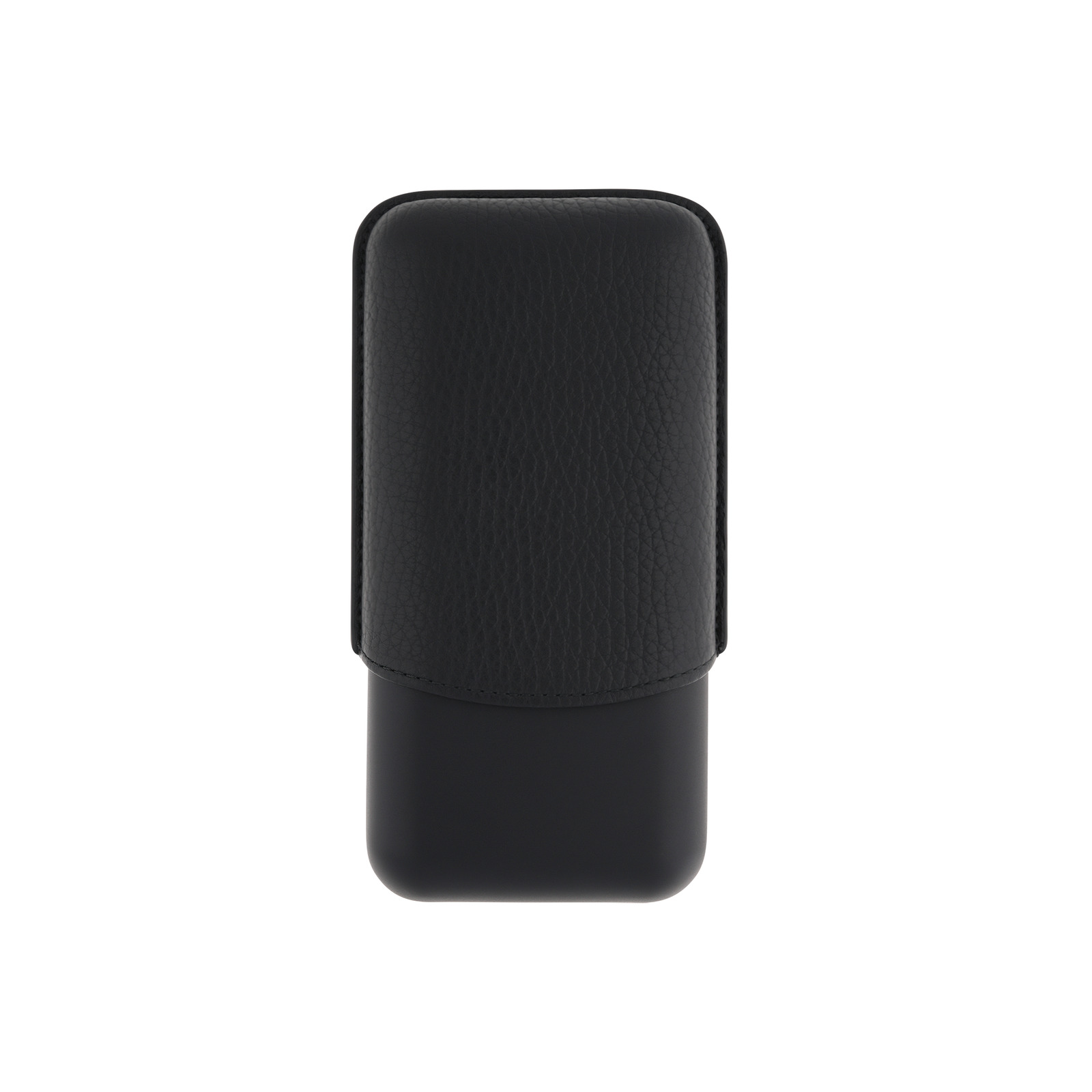 3 cigar case Leather case Black view 2