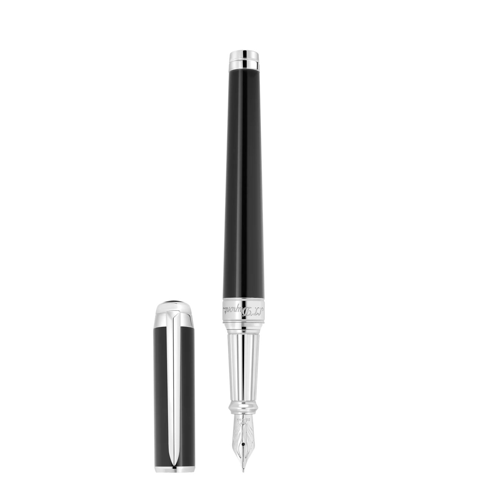 PEN LINE D ETRNTY FOUNTAIN PEN LAQUE BLACK/PALLADIUM view 3