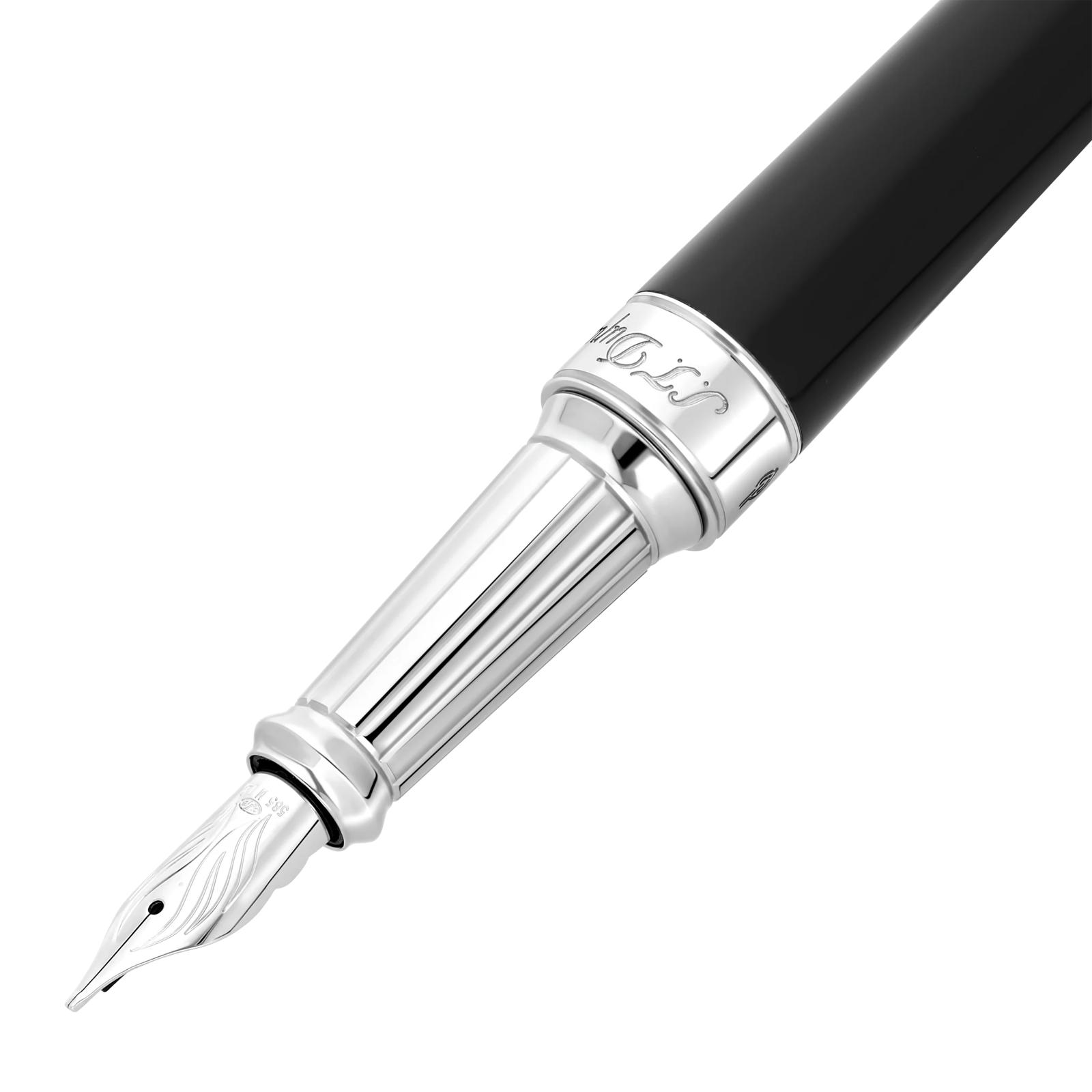 PEN LINE D ETRNTY FOUNTAIN PEN LAQUE BLACK/PALLADIUM view 2