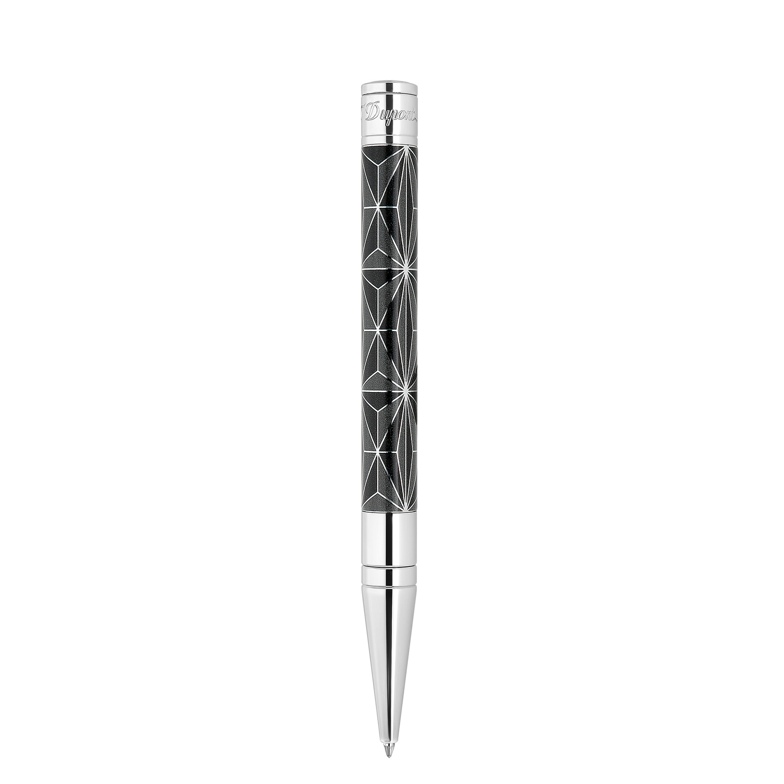 D Initial Ballpoint pen Fire X Black view 3