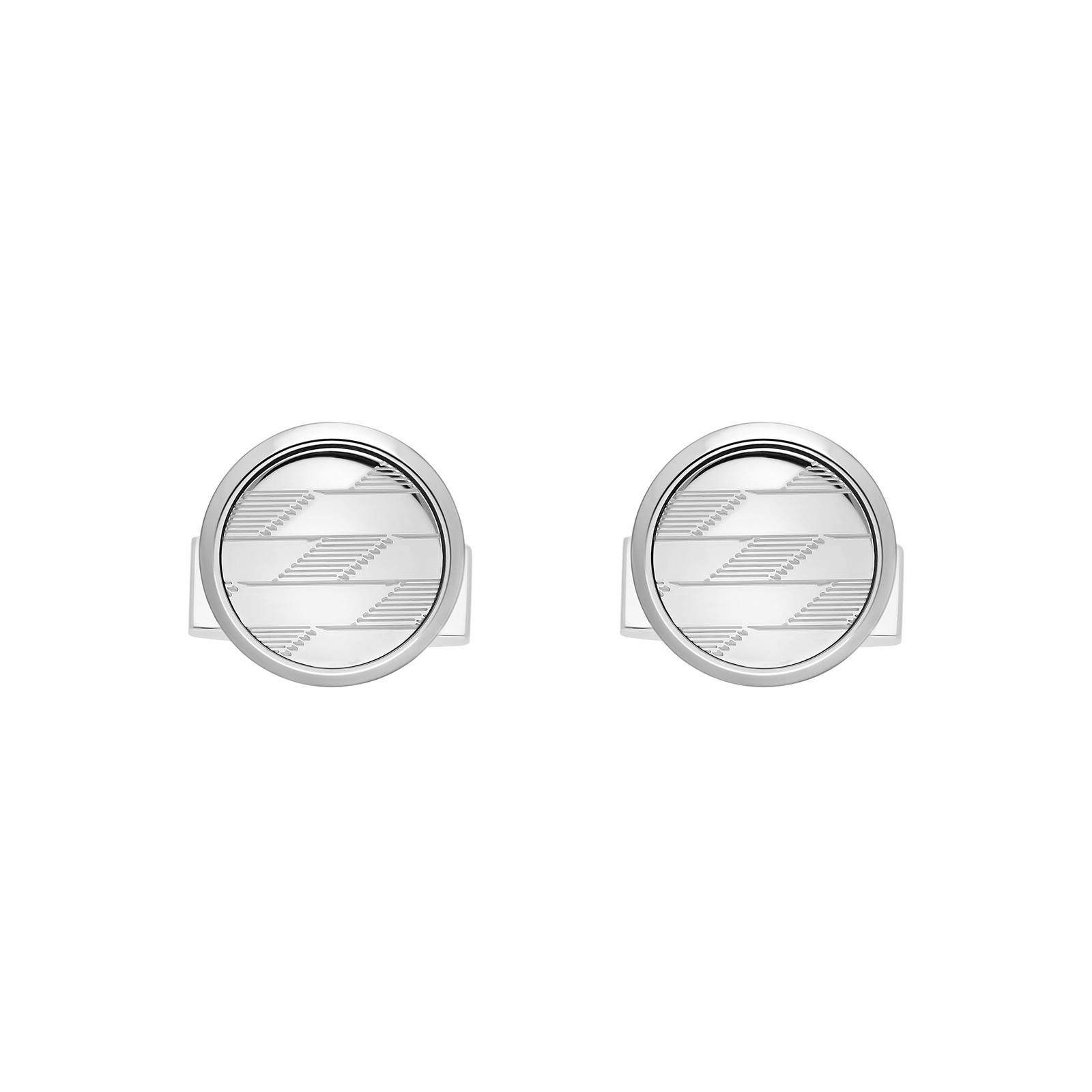 Cufflinks Chrome Monogram 1872 Silver view 3