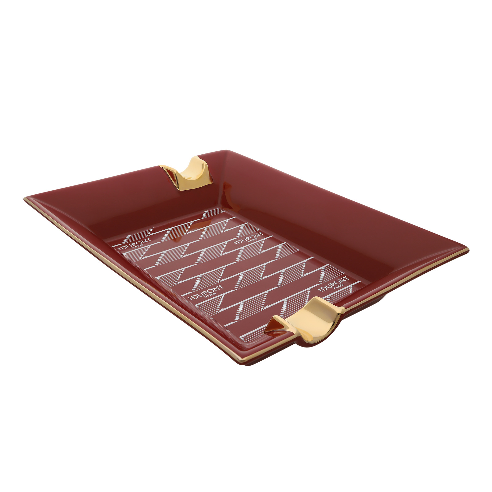 Ashtray Porcelain Monogram 1872 Burgundy view 3