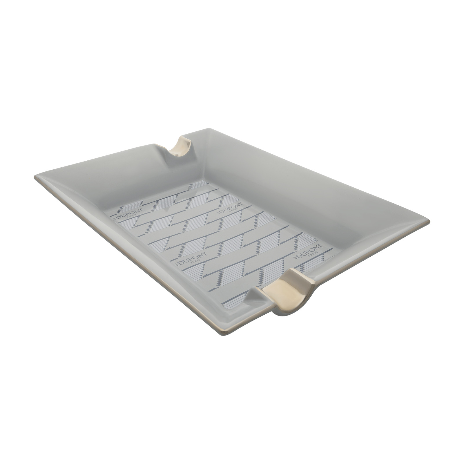 Ashtray Porcelain monogram 1872 light grey view 3