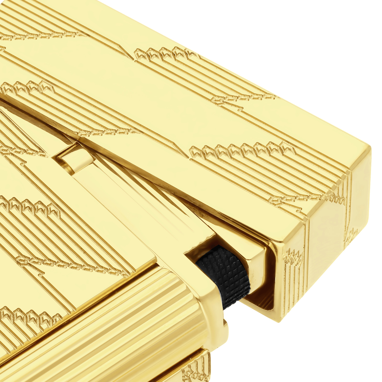 Ligne 2 Guilloche Lighter Monogram 1872 Gold view 2