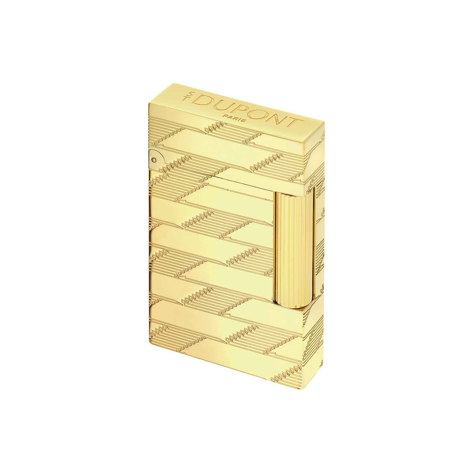 Ligne 2 Guilloche Lighter Monogram 1872 Gold view 4