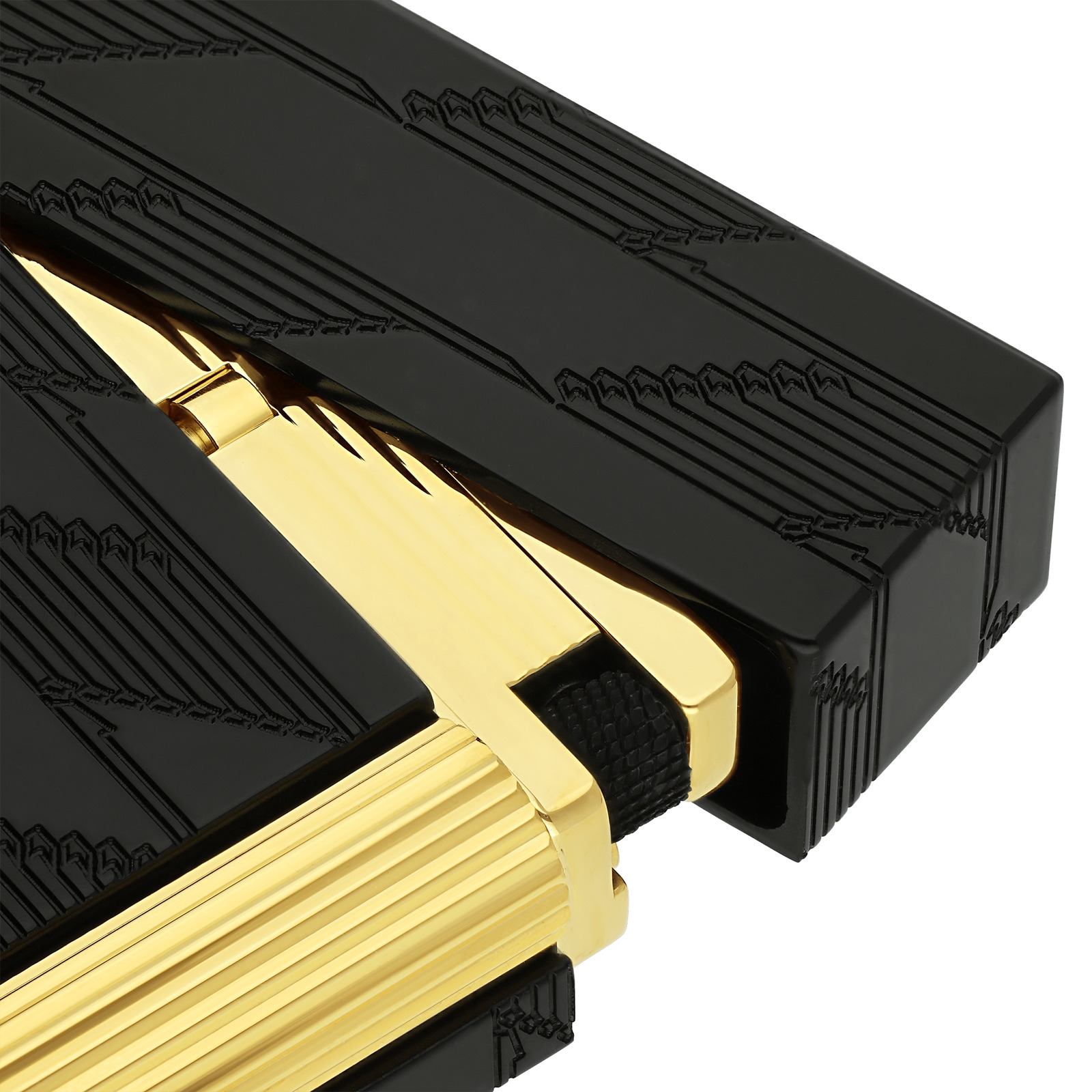 Ligne 2 Guilloche Lighter Monogram 1872 Black view 2