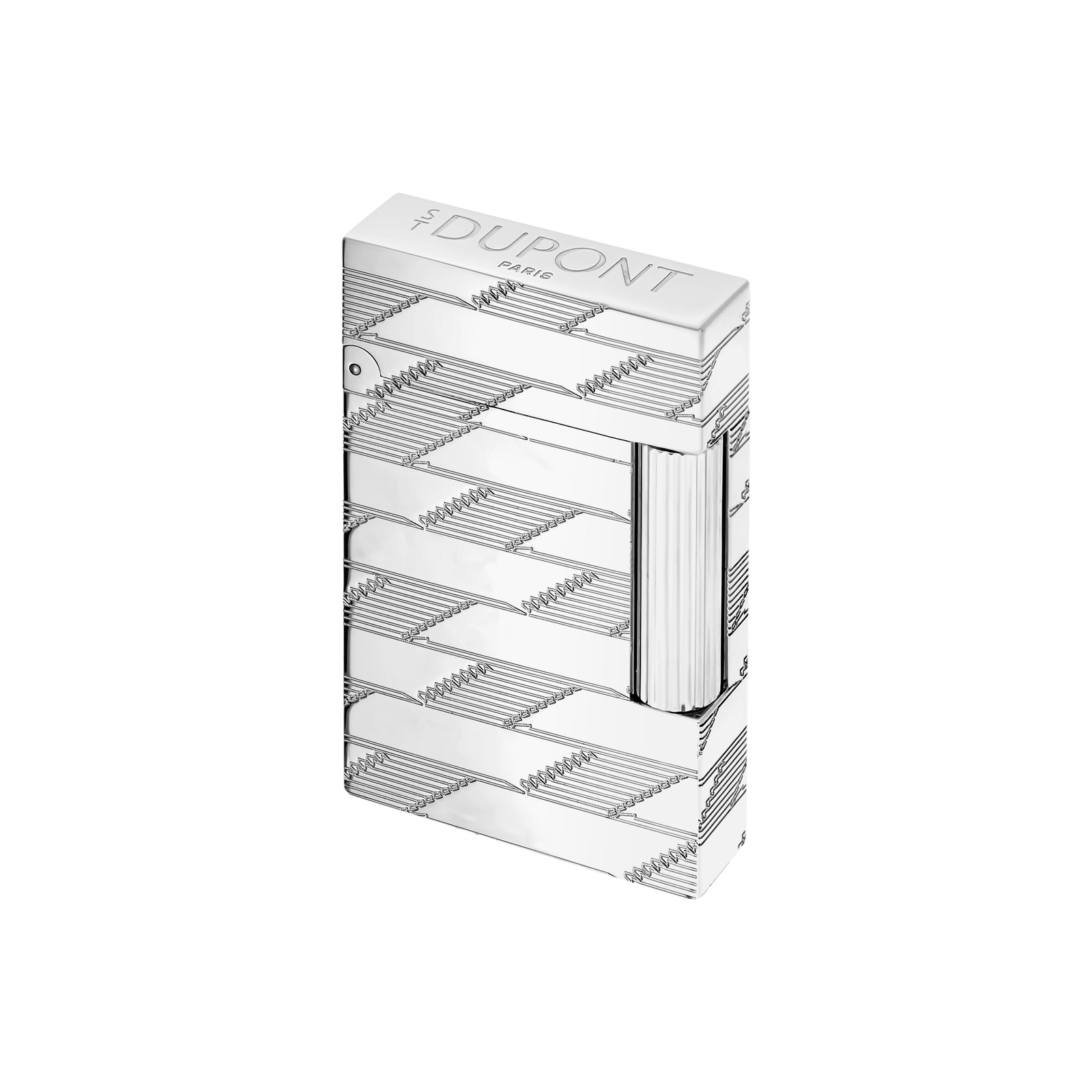 Ligne 2 Guilloche Lighter Monogram 1872 Silver view 4