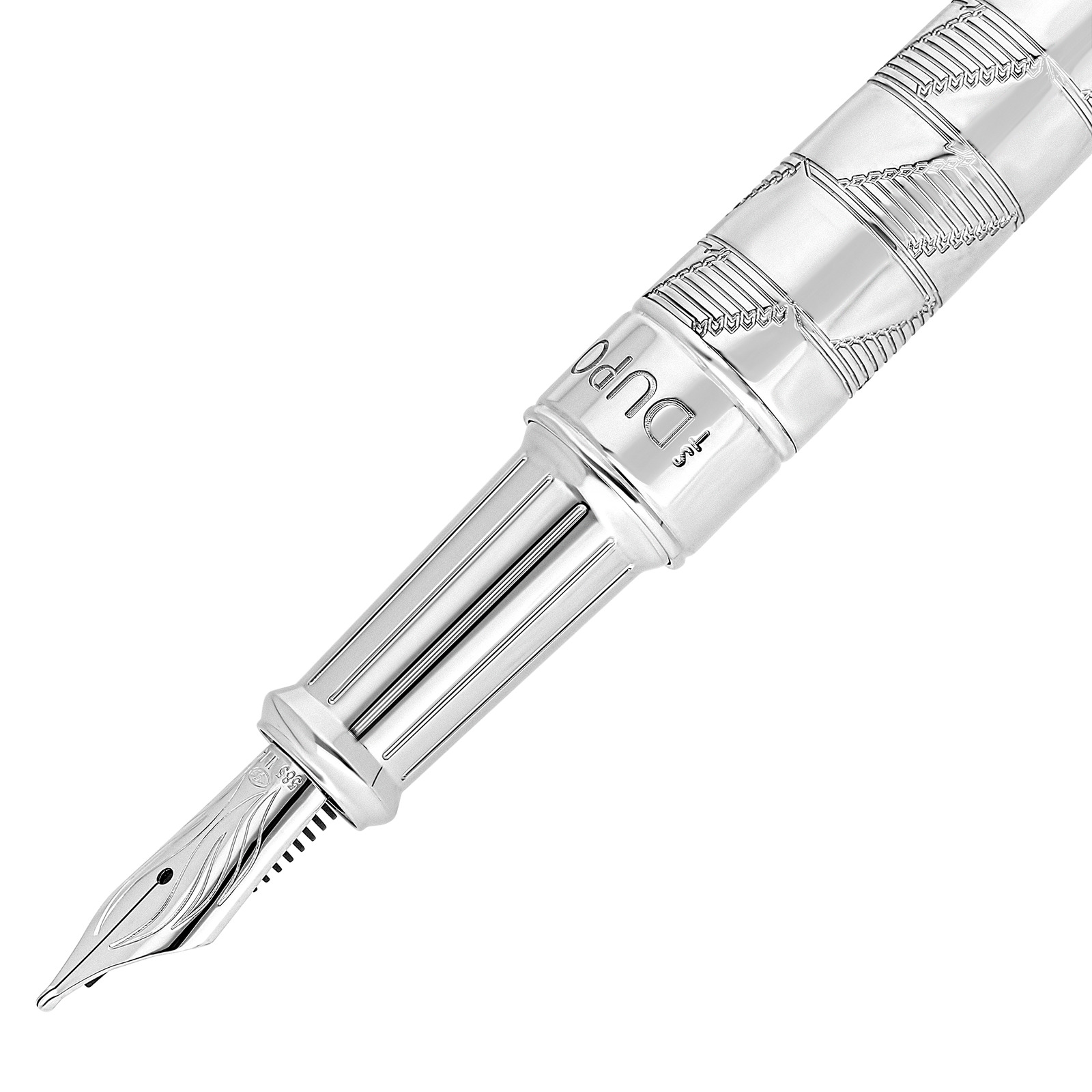 Line D Eternity Foutain pen Medium Monogram 1872 Silver view 2
