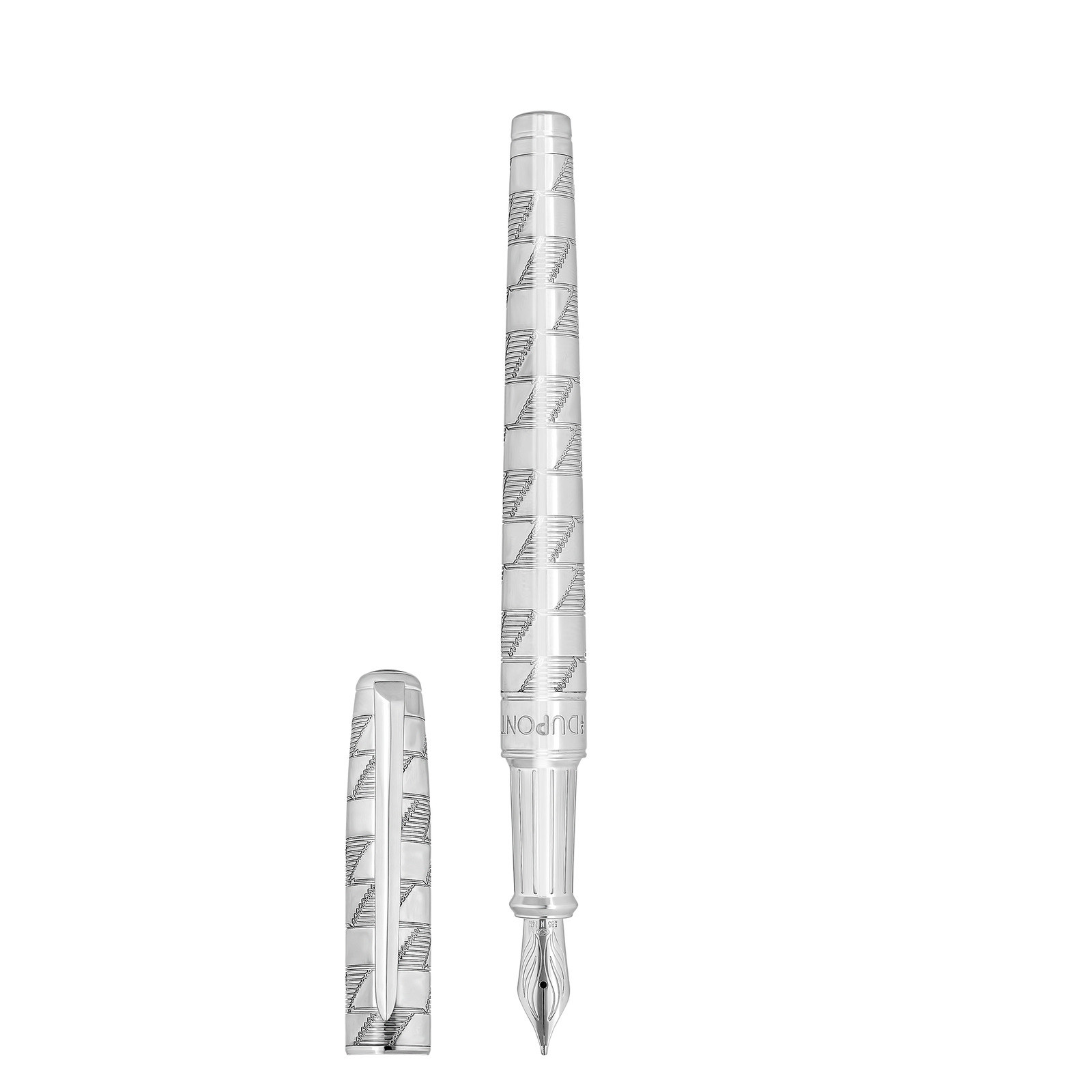 Line D Eternity Foutain pen Medium Monogram 1872 Silver view 3