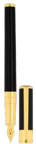 PEN INITIAL FOUNTAIN PEN BLACK / GOLDEN