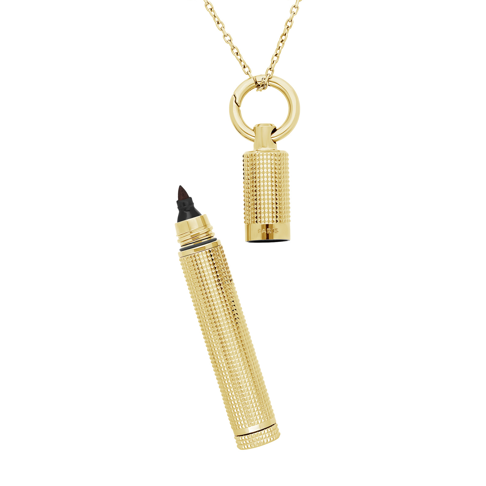 marker necklace Marker pen  golden view 3