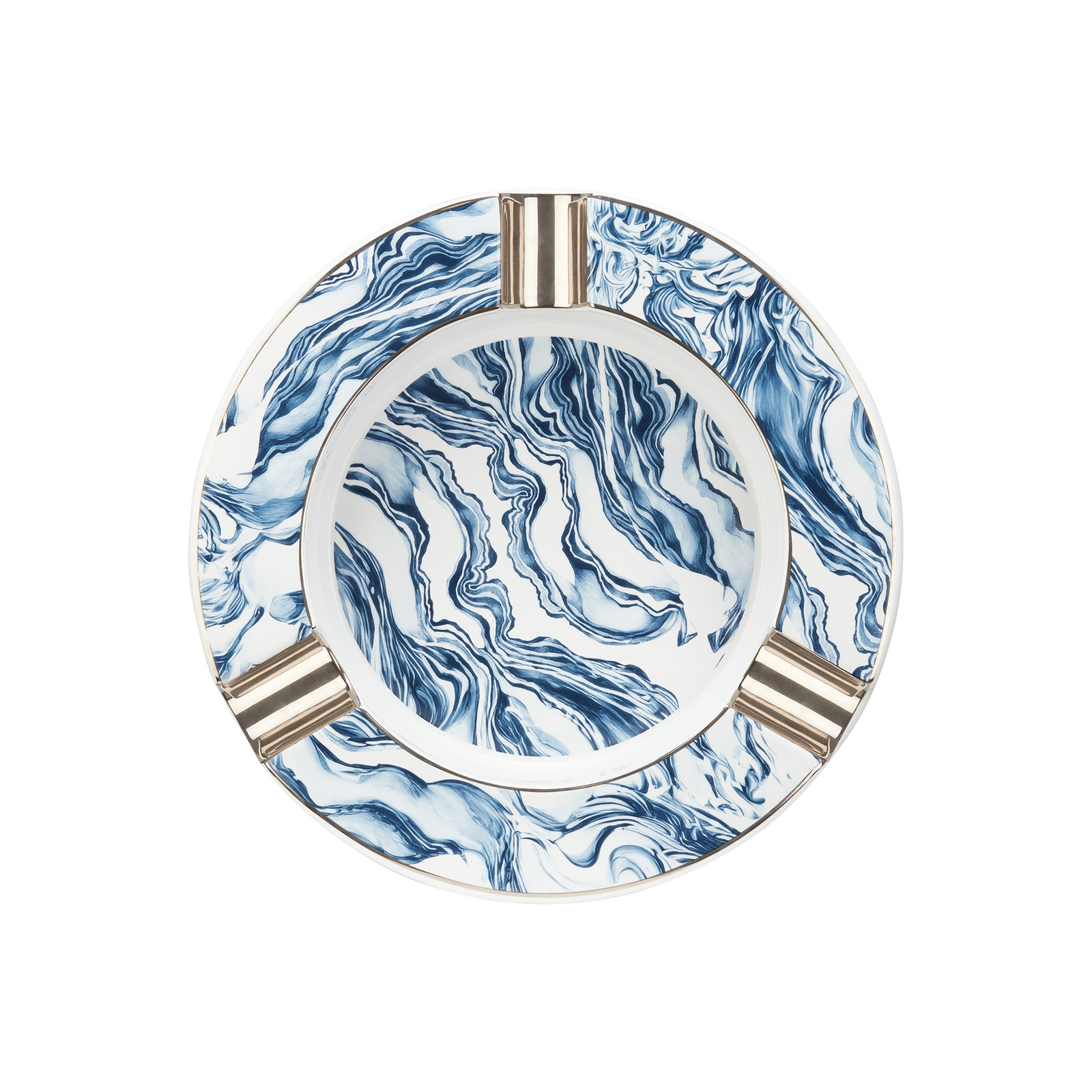 Ashtray  XL porcelain  blue