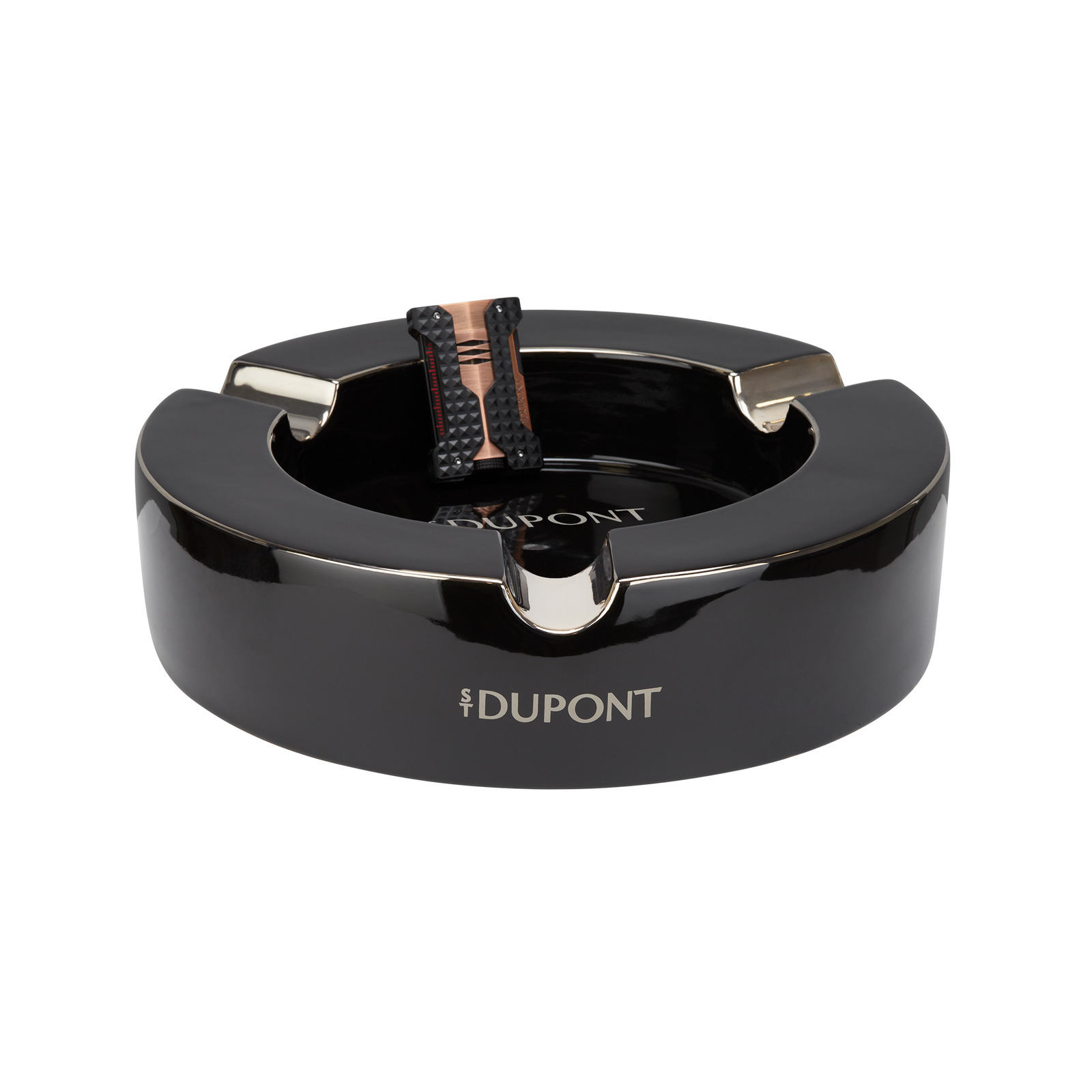 Ashtray  XL porcelain  silver view 3