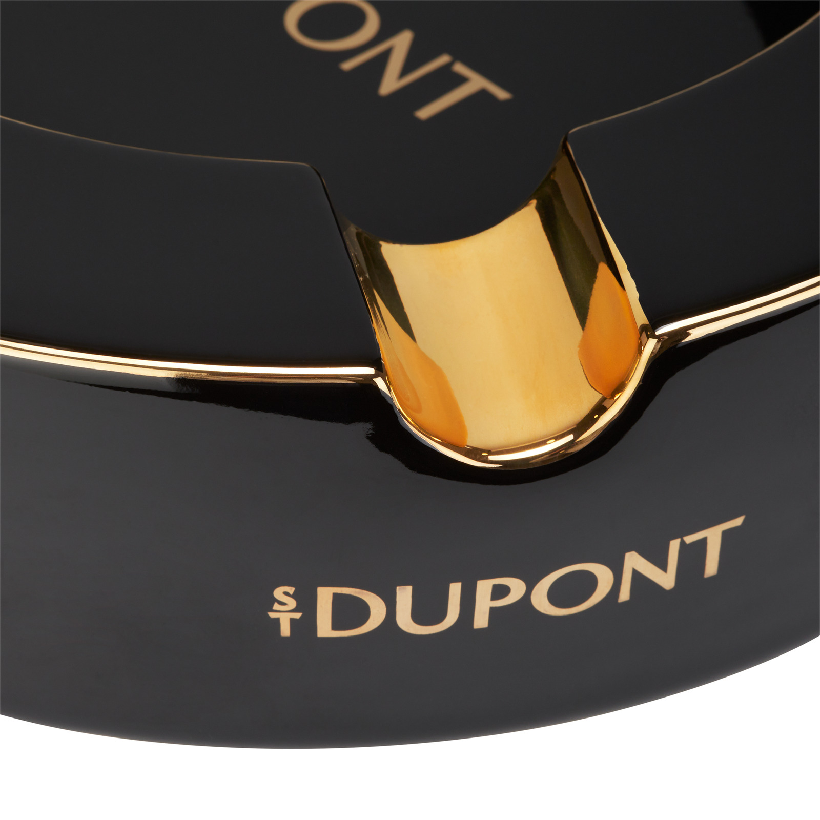 Ashtray  XL porcelain  gold view 3