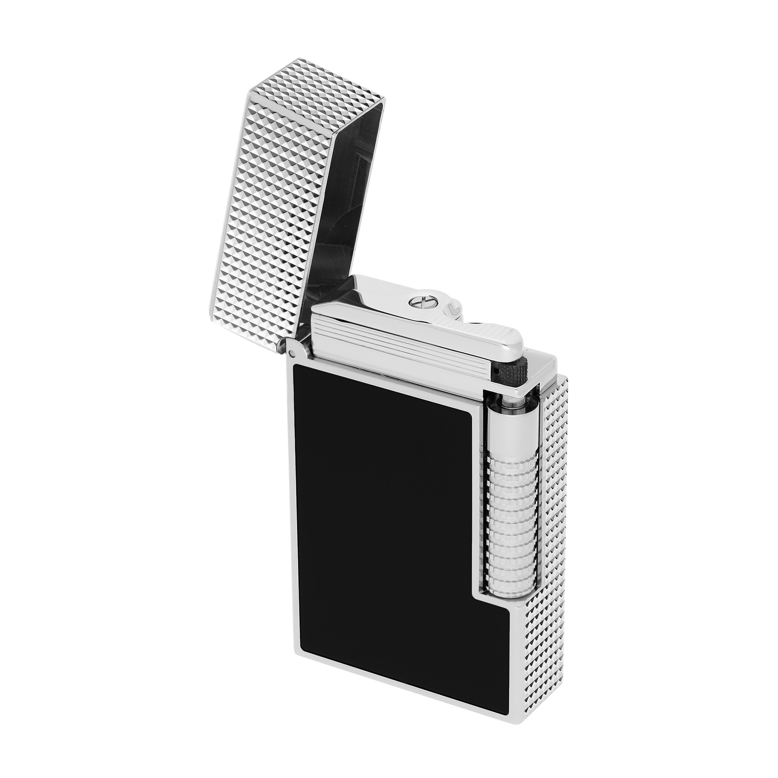 le grand dupont Lacquered lighter silver view 4