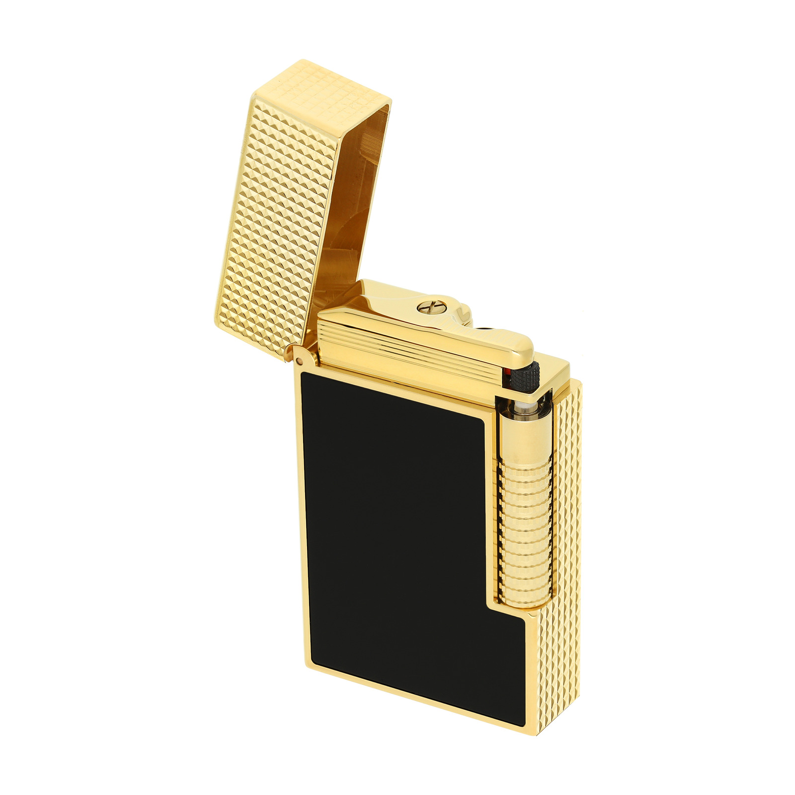 le grand dupont Lacquered lighter gold view 4