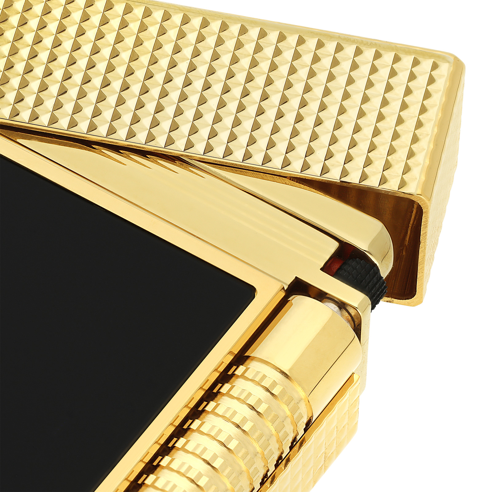 le grand dupont Lacquered lighter gold view 2
