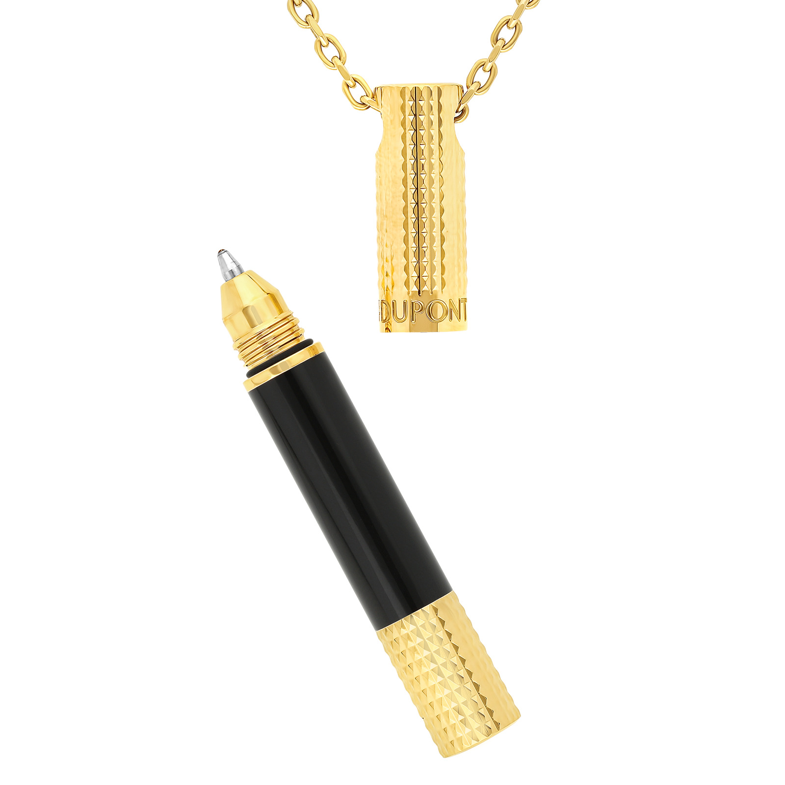 Mini pen Necklace Ballpoint pen gold