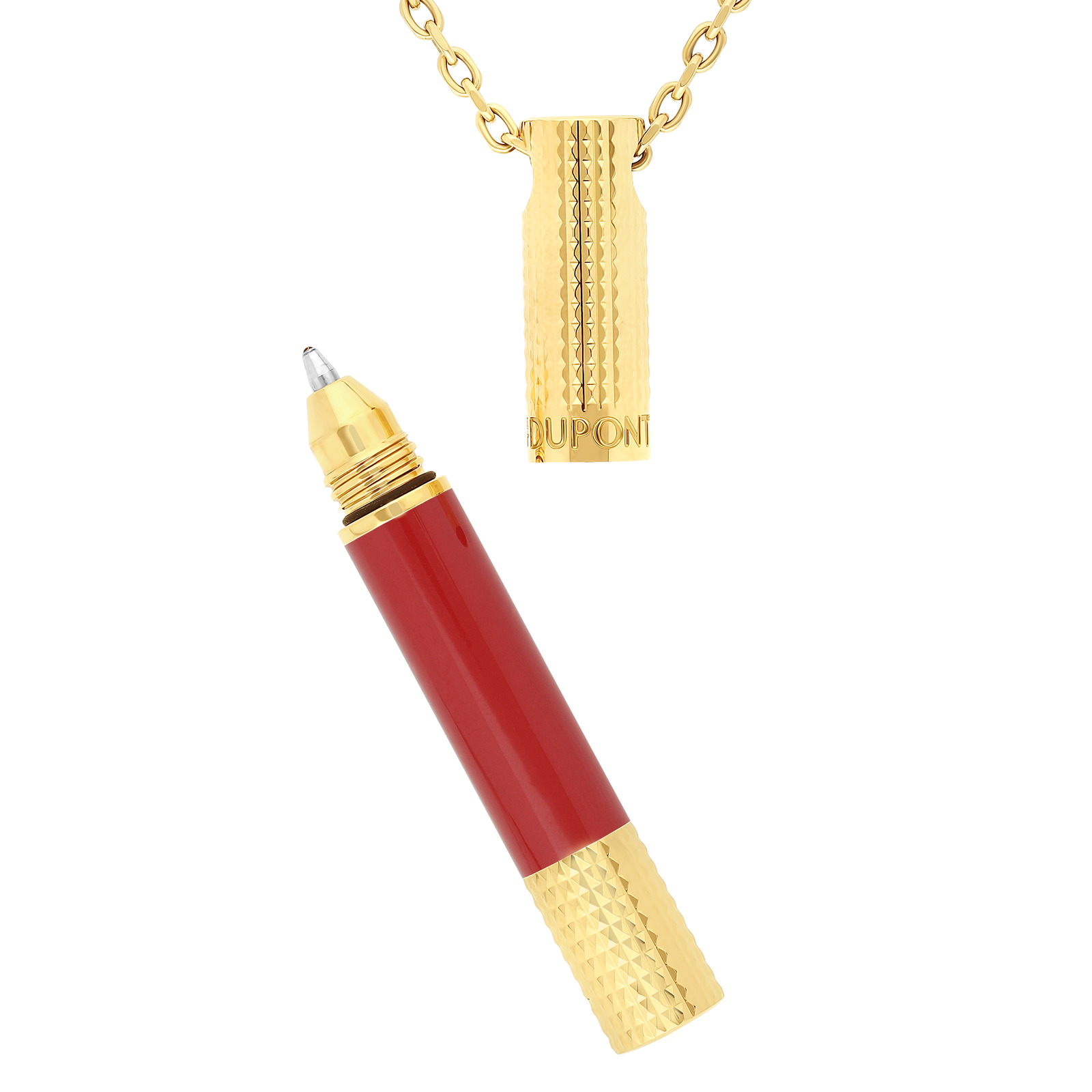 Mini pen Necklace Ballpoint pen burgundy