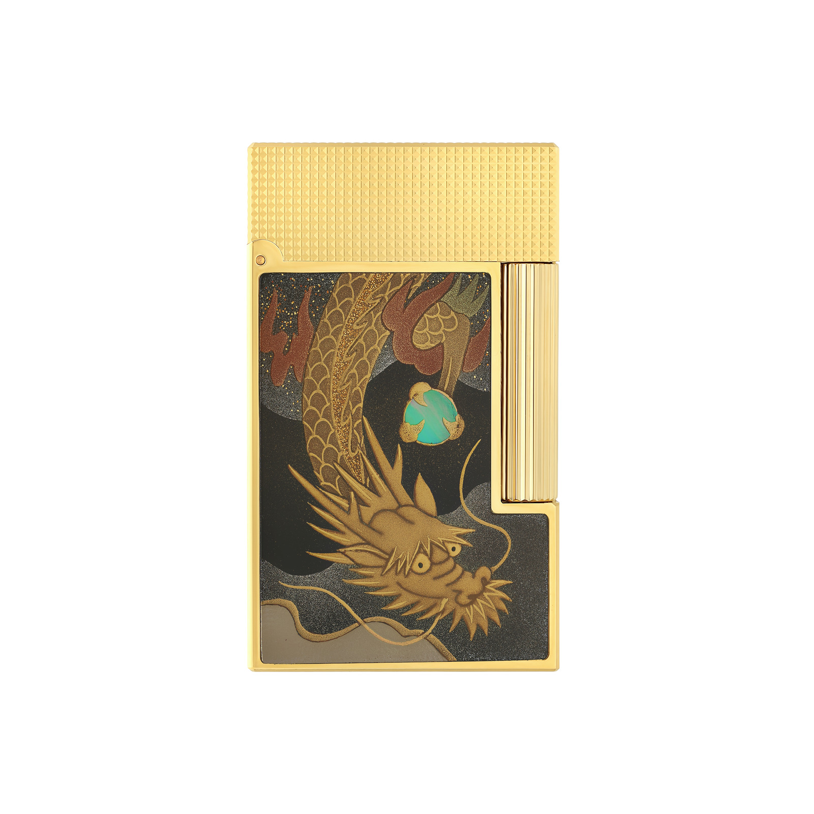 ligne 2 Lacquered lighter maki-e brown