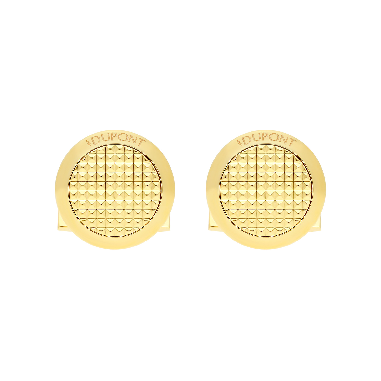 cufflinks Round diamond head cufflinks gold