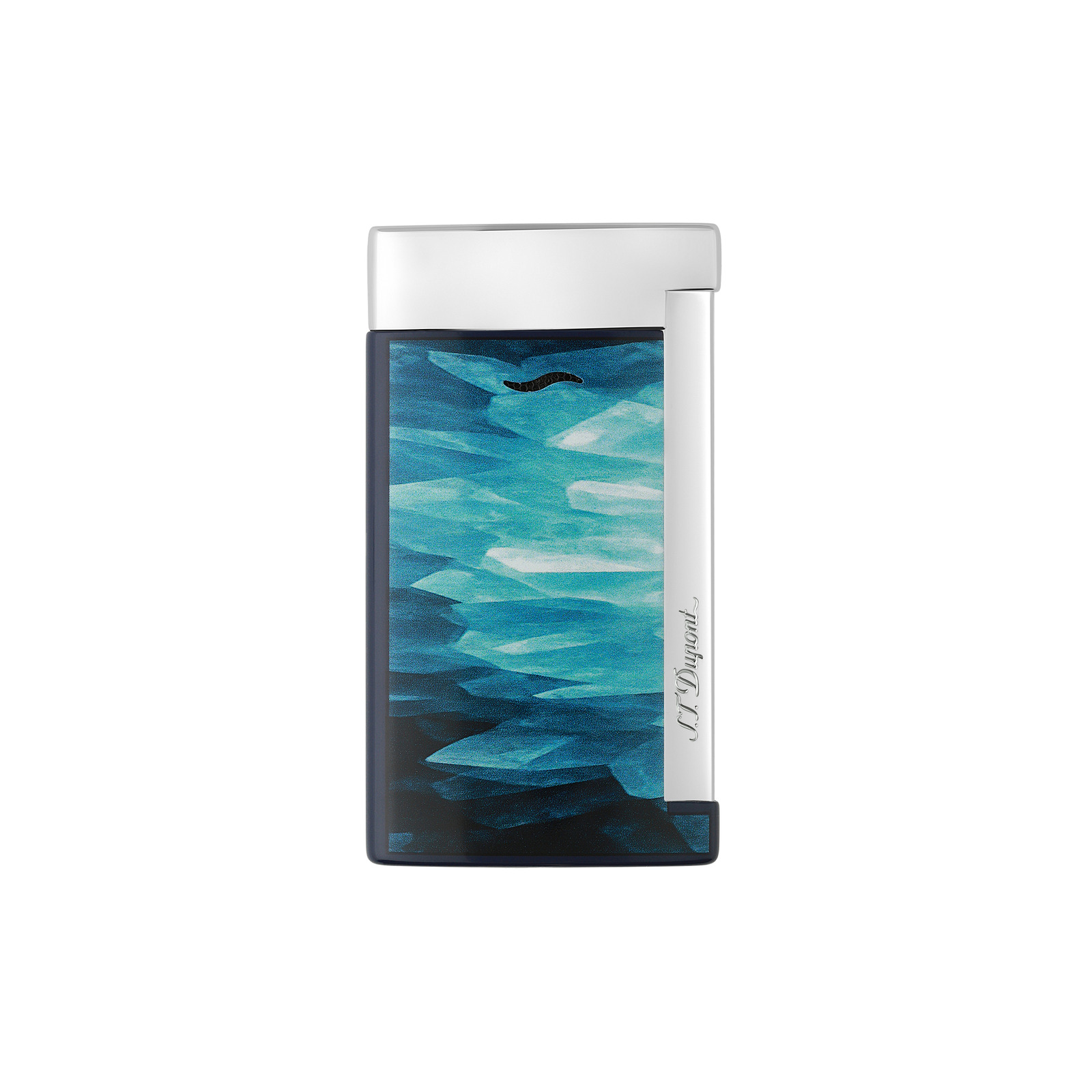 Slim 7 Lacquered lighter Géode blue