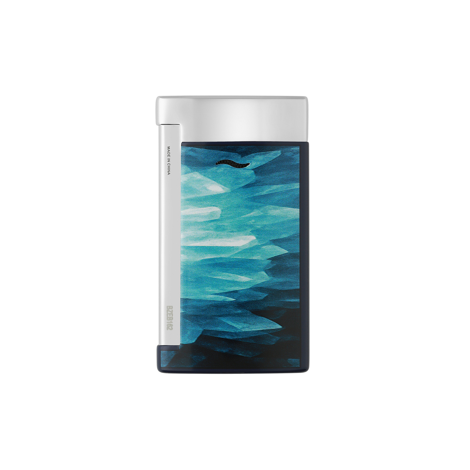 Slim 7 Lacquered lighter Géode blue view 3