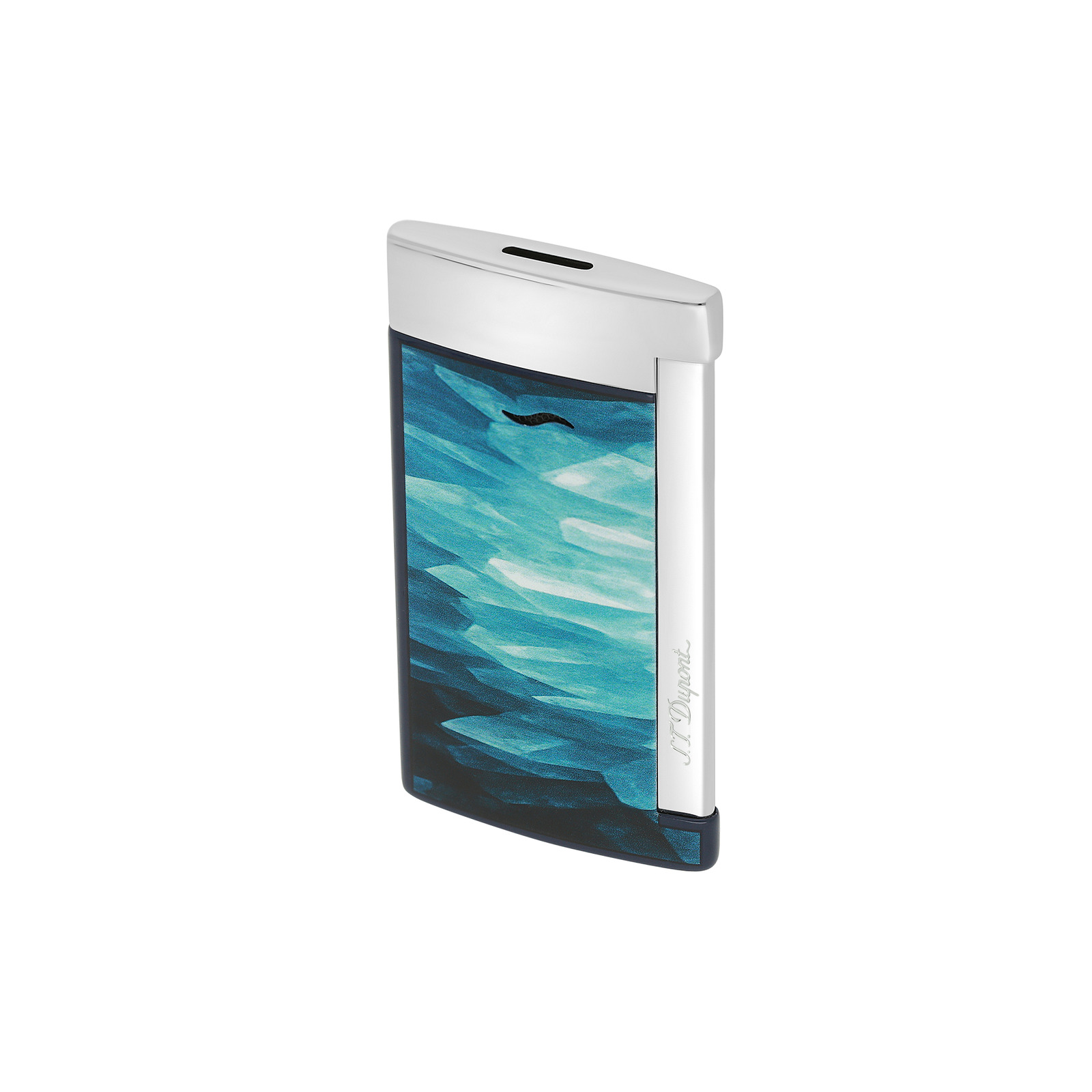 Slim 7 Lacquered lighter Géode blue view 4