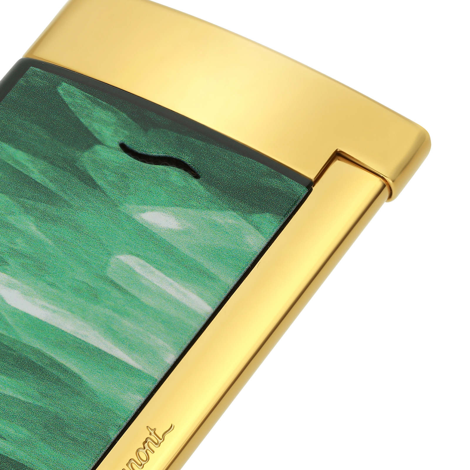 Slim 7 Lacquered lighter Géode green view 2