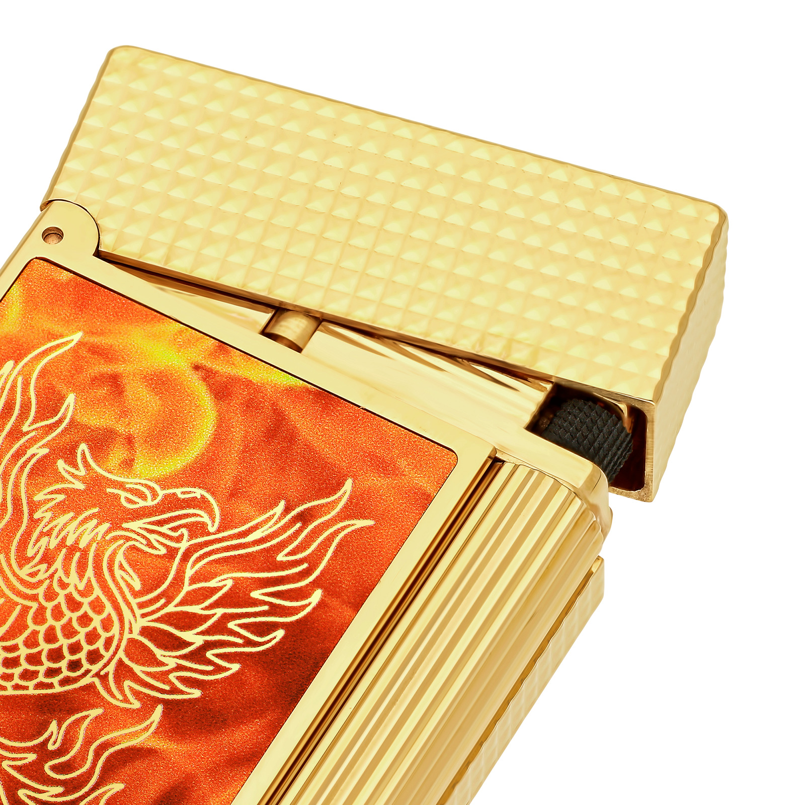 ligne 2 Lacquered Lighter 85th anniversary gold view 2