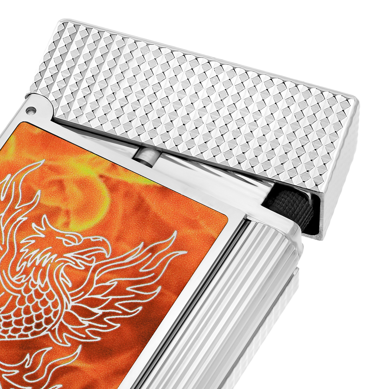 ligne 2 Lacquered Lighter 85th anniversary silver view 2