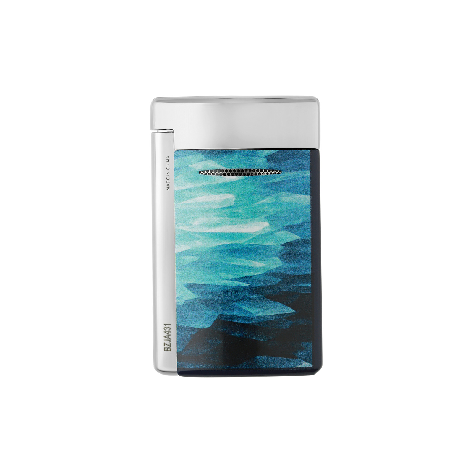 Minijet Lacquered lighter Géode blue view 3