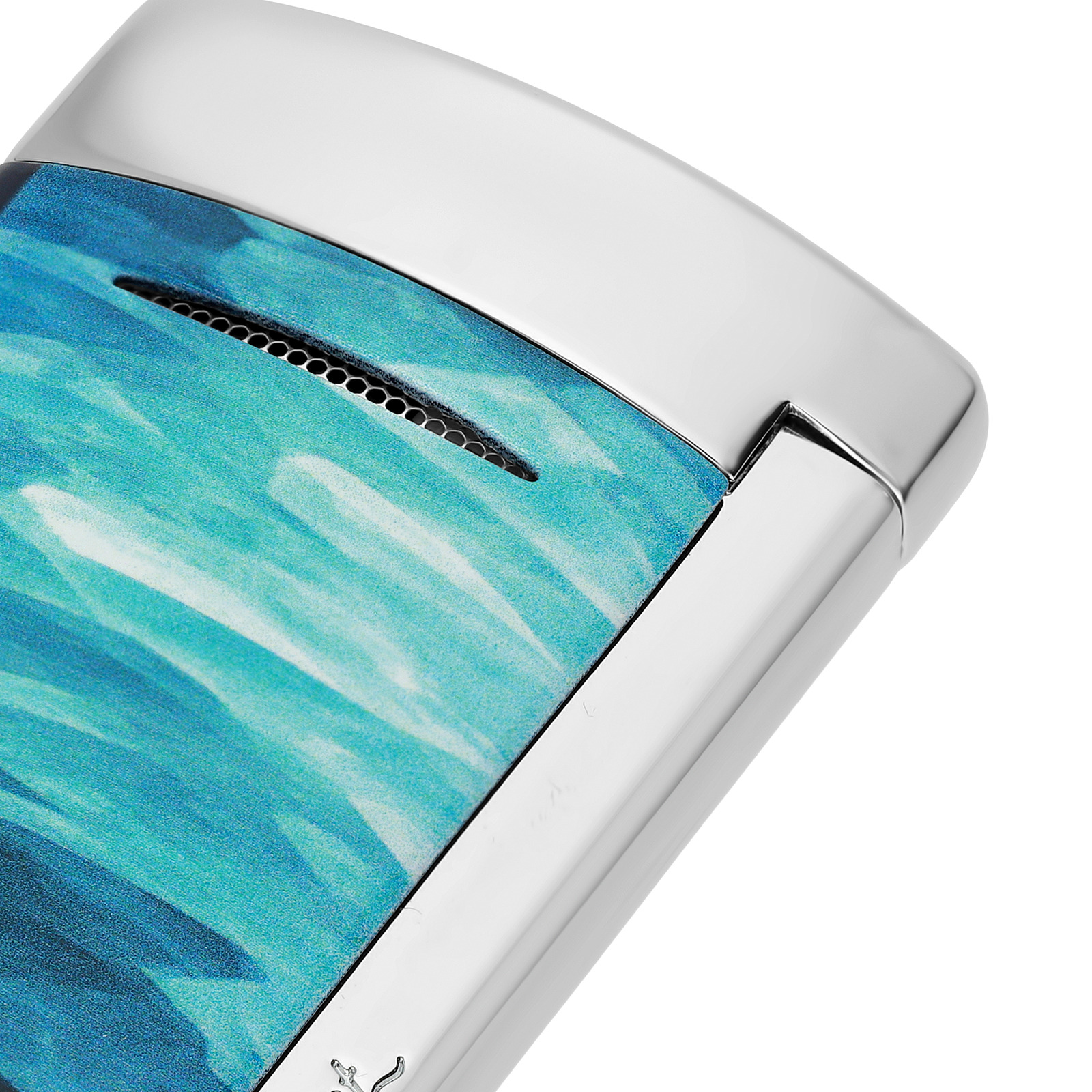 Minijet Lacquered lighter Géode blue view 2