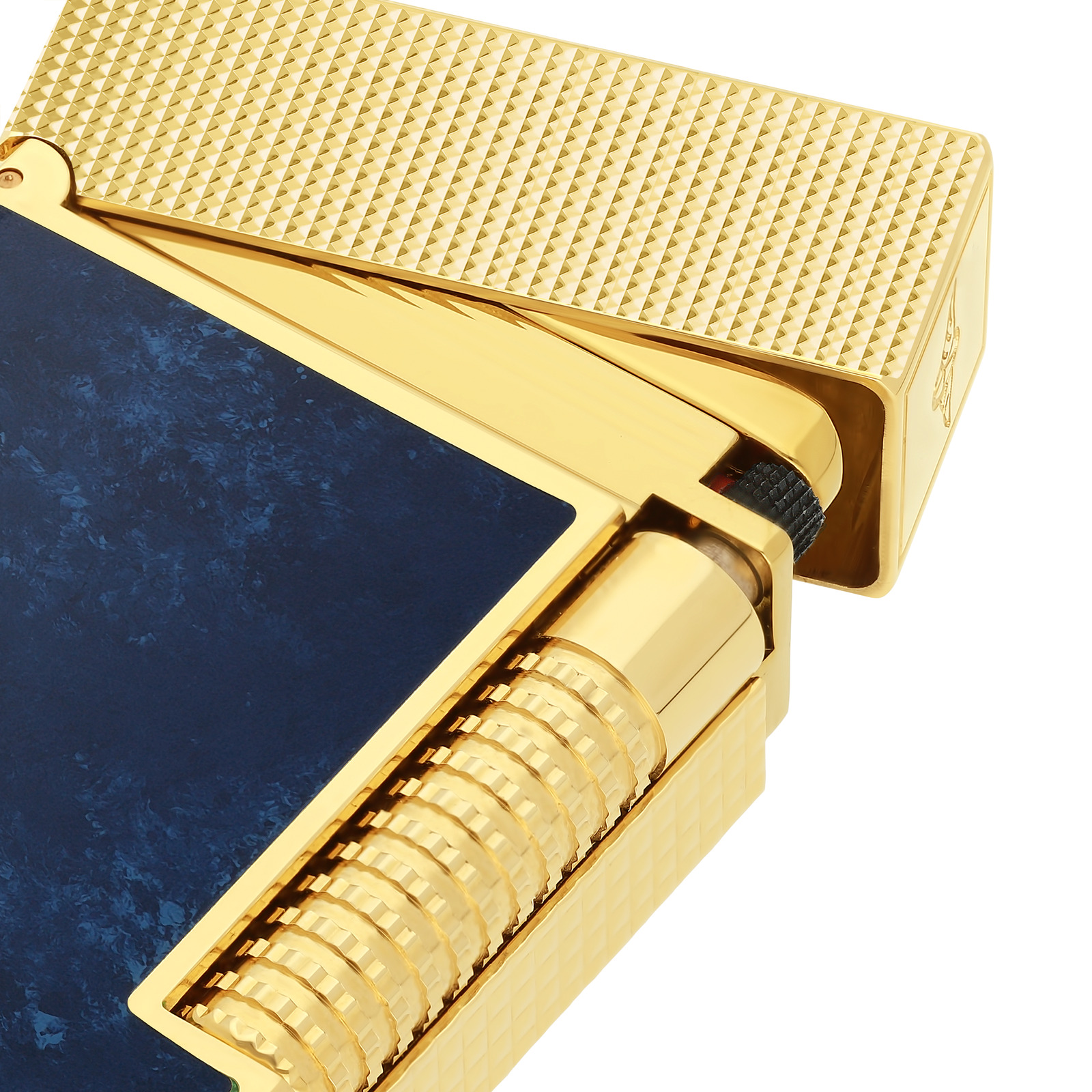 le grand dupont Lacquered lighter Savoir-Faire Popote blue view 2