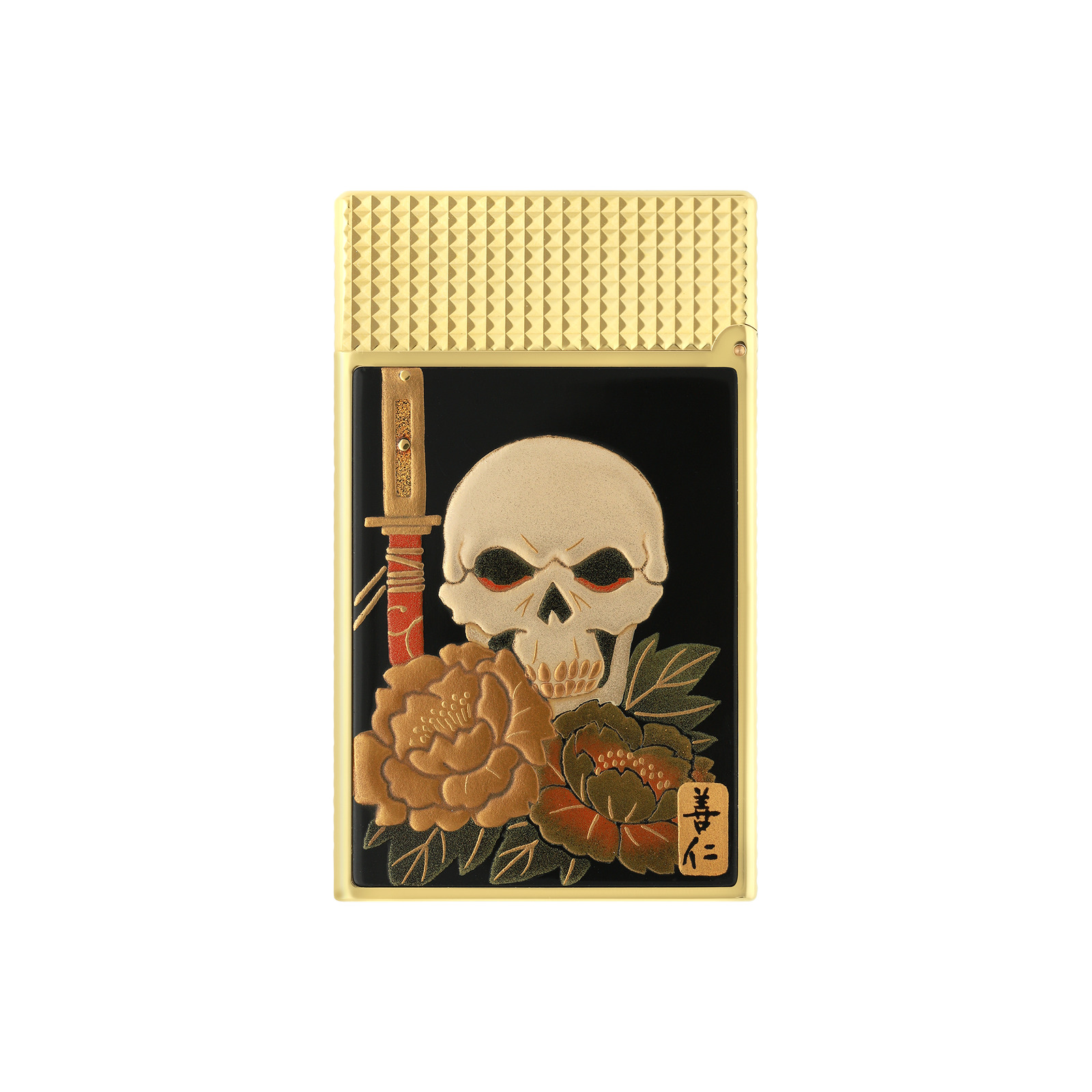 Le Grand Dupont Lacquered lighter Maki-E Samouraï multicolour view 3