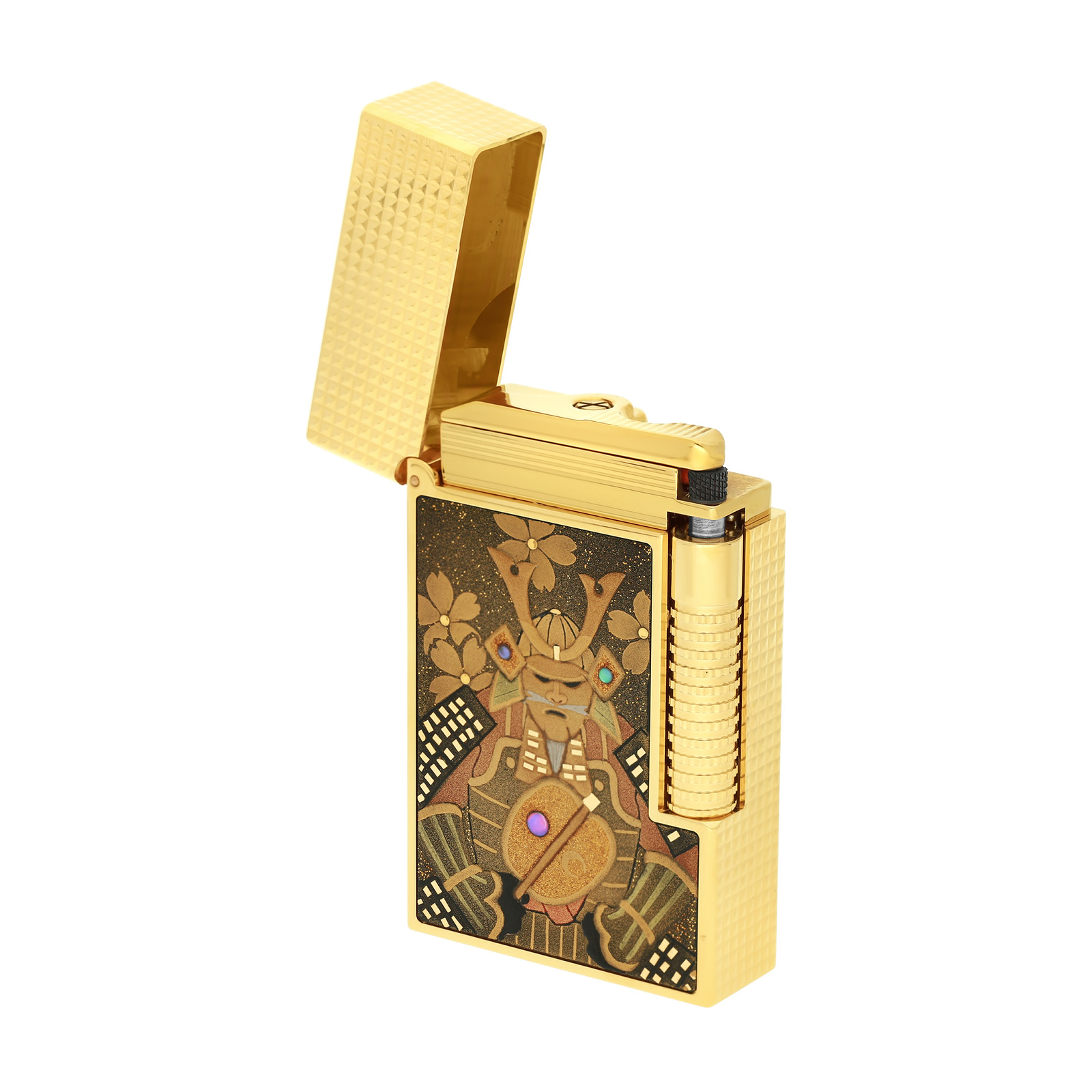 Le Grand Dupont Lacquered lighter Maki-E Samouraï multicolour view 4