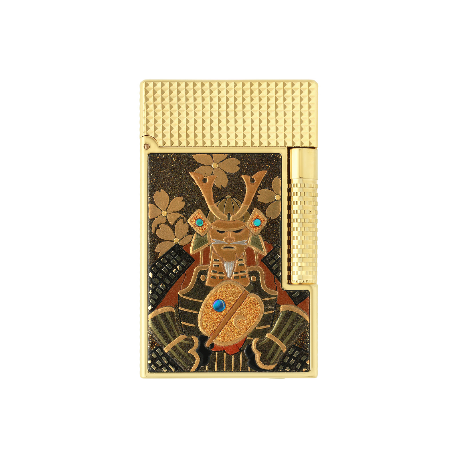 Le Grand Dupont Lacquered lighter Maki-E Samouraï multicolour