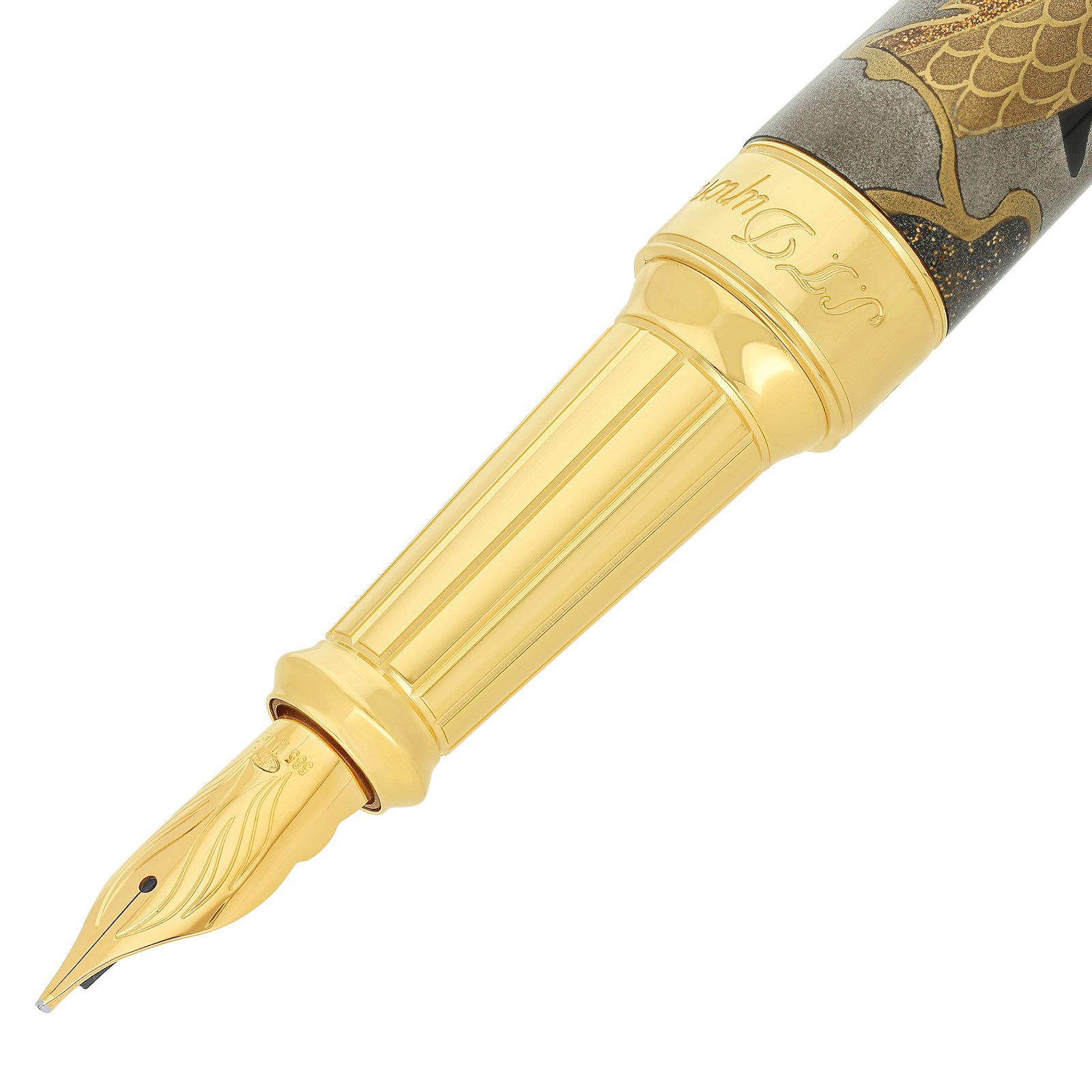 line d eternity Fountain pen XL maki-e brown view 2