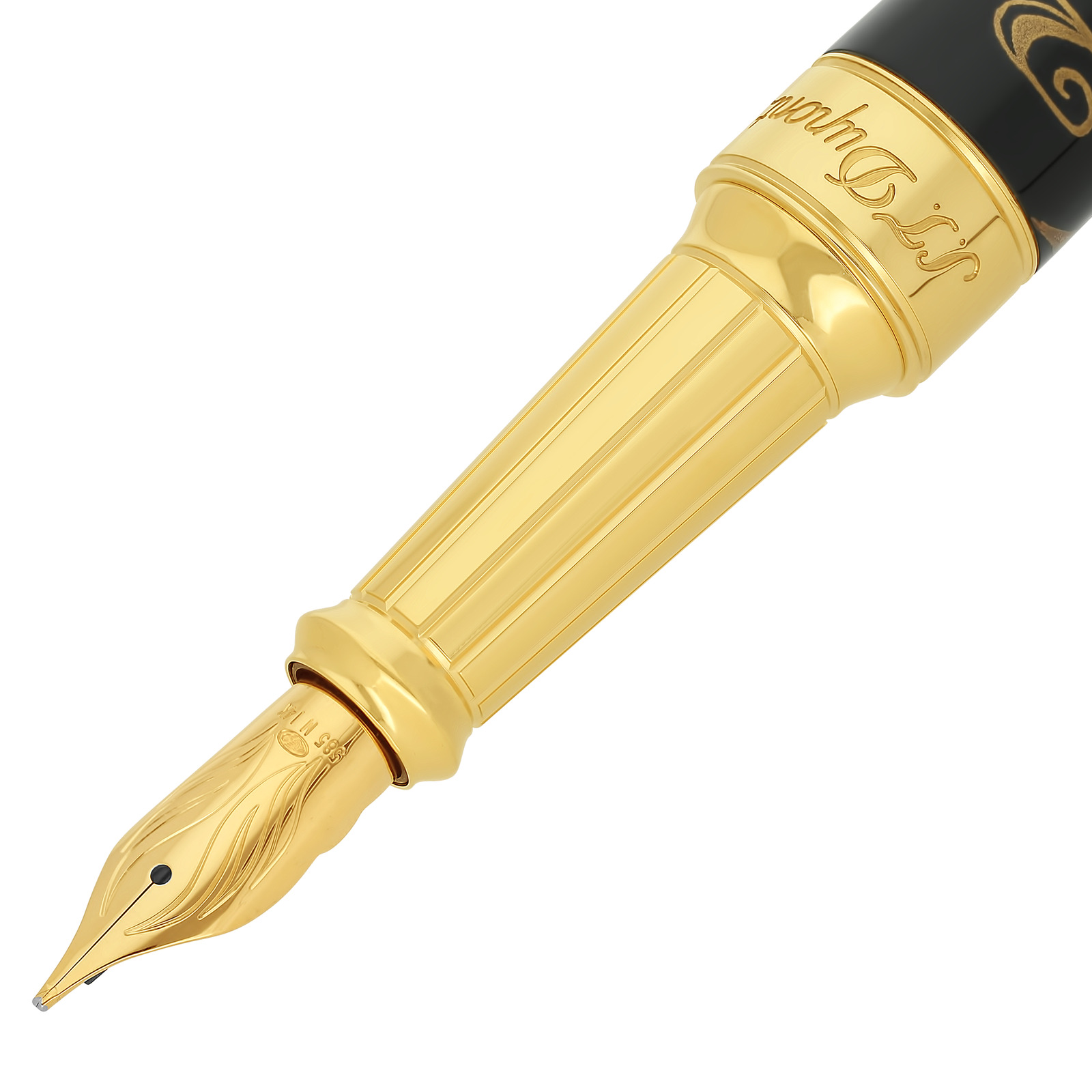 line d eternity Fountain pen XL maki-e brown view 2